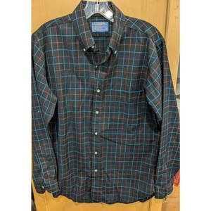 Pendleton Plaid Light Weight Wool‎ Shirt Men’s Size Medium Sir Pendleton fitted
